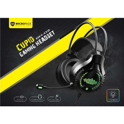 Picture of Micropack GH-02 CUPID Rainbow LED Black Gaming Headphone