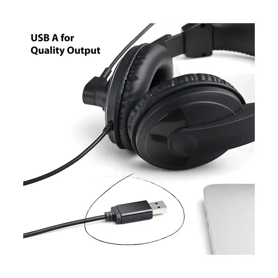 Picture of Rapoo H150S Wired Black USB Stereo Headphone