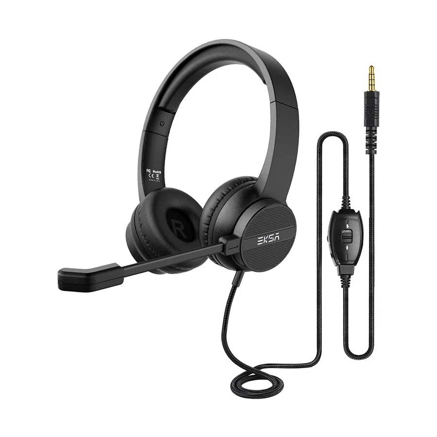 Picture of EKSA Telecom H12 Black Wired Over-Ear Professional Headphone (2 Year Warranty)