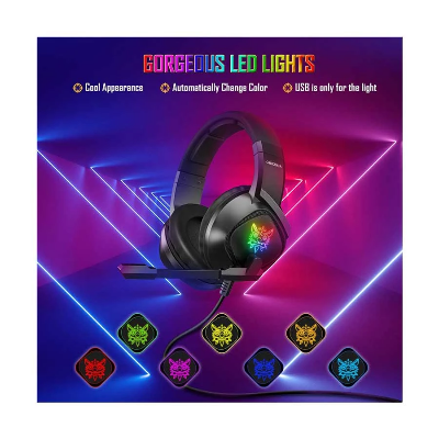 Picture of ONIKUMA K19 RGB Wired Black Over Ear Professional Gaming Headphone