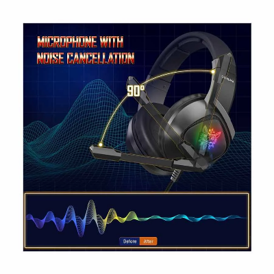 Picture of ONIKUMA K19 RGB Wired Black Over Ear Professional Gaming Headphone