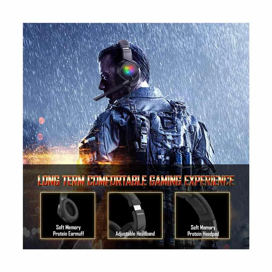 Picture of ONIKUMA K19 RGB Wired Black Over Ear Professional Gaming Headphone