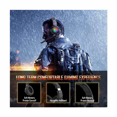 Picture of ONIKUMA K19 RGB Wired Black Over Ear Professional Gaming Headphone