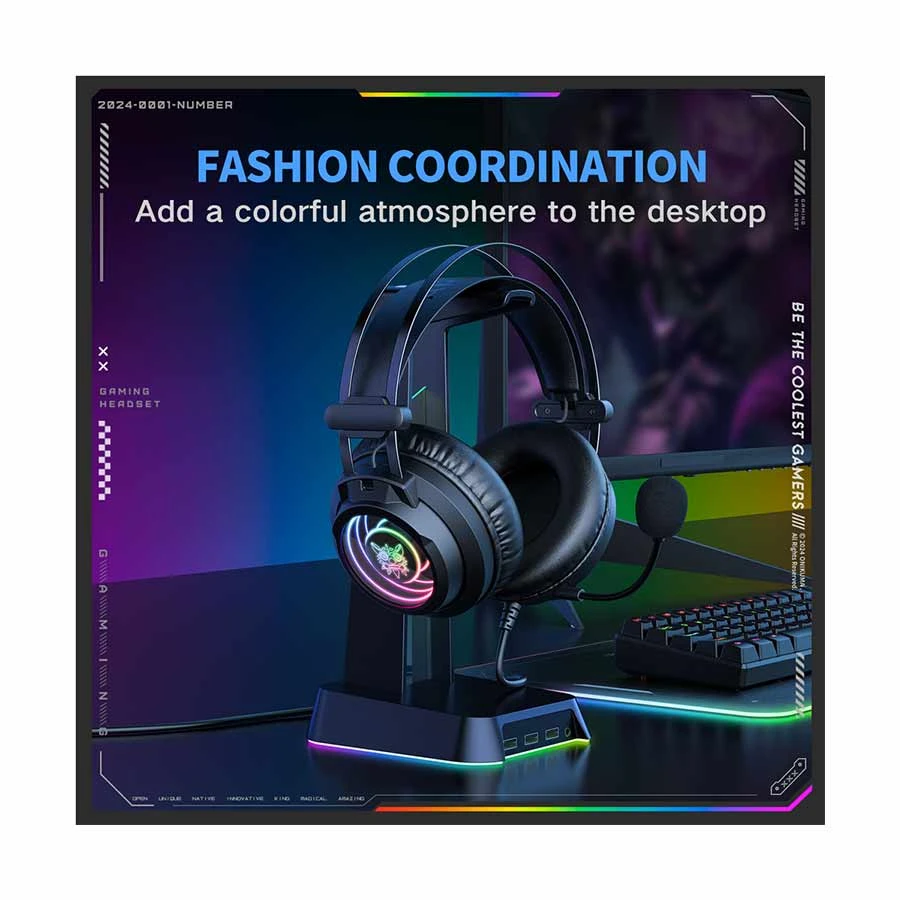 Picture of ONIKUMA X80 RGB Wired Black 7.1 Surround Sound Gaming Headphone