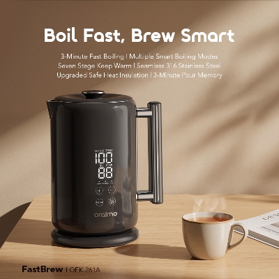 Picture of oraimo FastBrew Fast Smart 1.7L 316 Stainless Steel Electric Kettle