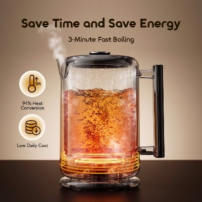 Picture of oraimo FastBrew Fast Smart 1.7L 316 Stainless Steel Electric Kettle