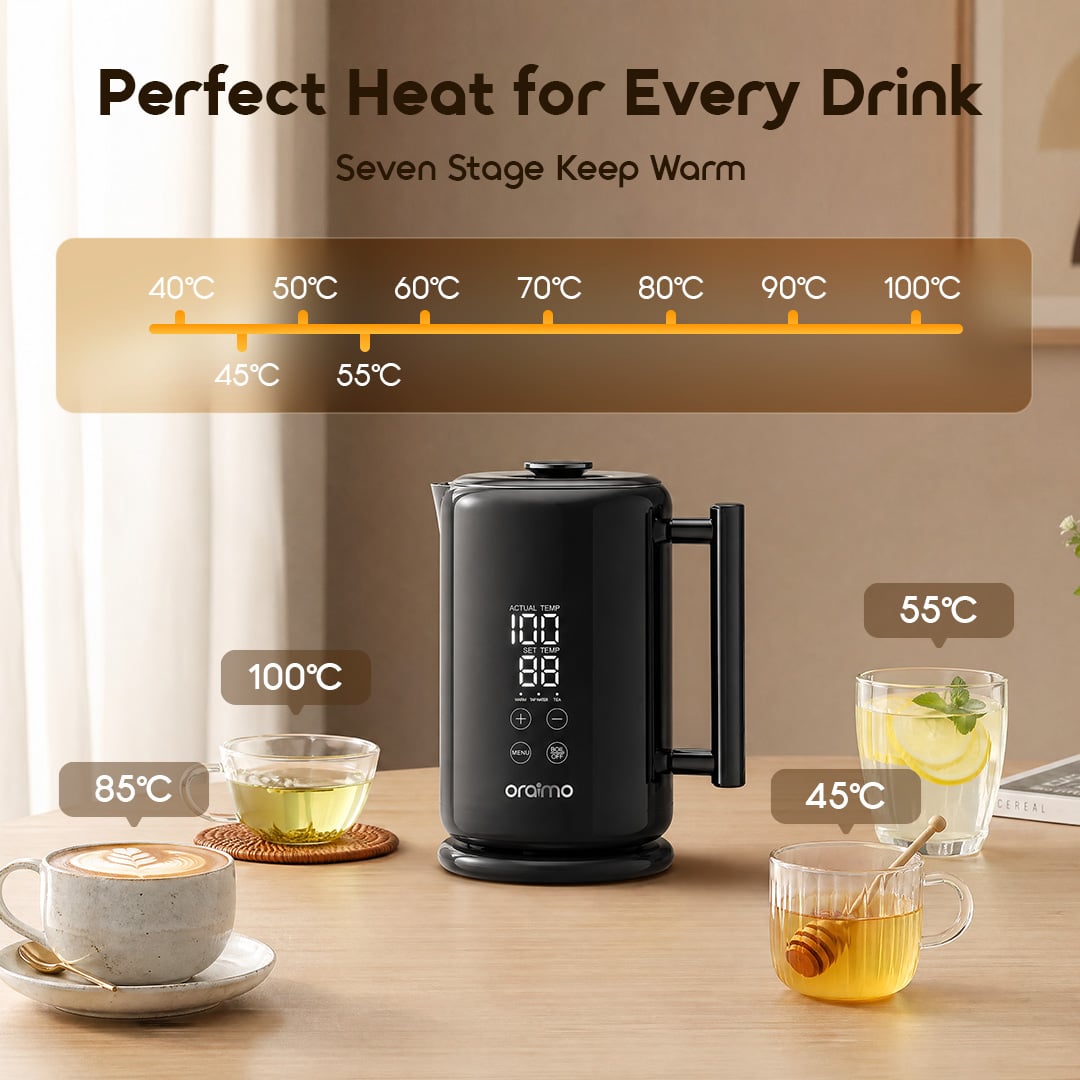 Picture of oraimo FastBrew Fast Smart 1.7L 316 Stainless Steel Electric Kettle