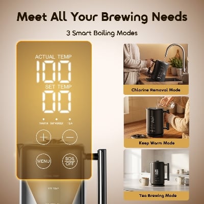 Picture of oraimo FastBrew Fast Smart 1.7L 316 Stainless Steel Electric Kettle