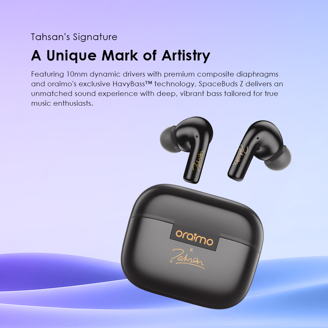 Picture of Oraimo SpaceBuds Z ANC Light Gold TWS Bluetooth Earbuds #OTW-625
