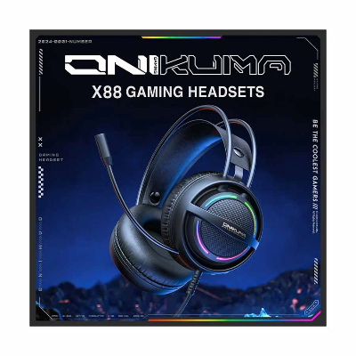 Picture of Onikuma X88 RGB Wired Black Gaming Headphone