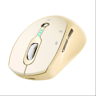 Picture of T-WOLF M7 Wireless (Dual Mode) Silent Yellow Smart AI Mouse