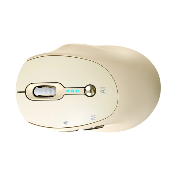 Picture of T-WOLF M7 Wireless (Dual Mode) Silent Yellow Smart AI Mouse