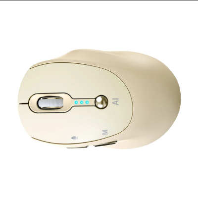 Picture of T-WOLF M7 Wireless (Dual Mode) Silent Yellow Smart AI Mouse