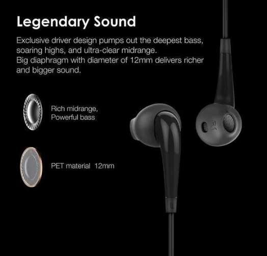 Picture of oraimo Halo 2S Half In-Ear Wired Headphones