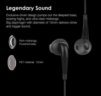 Picture of oraimo Halo 2S Half In-Ear Wired Headphones