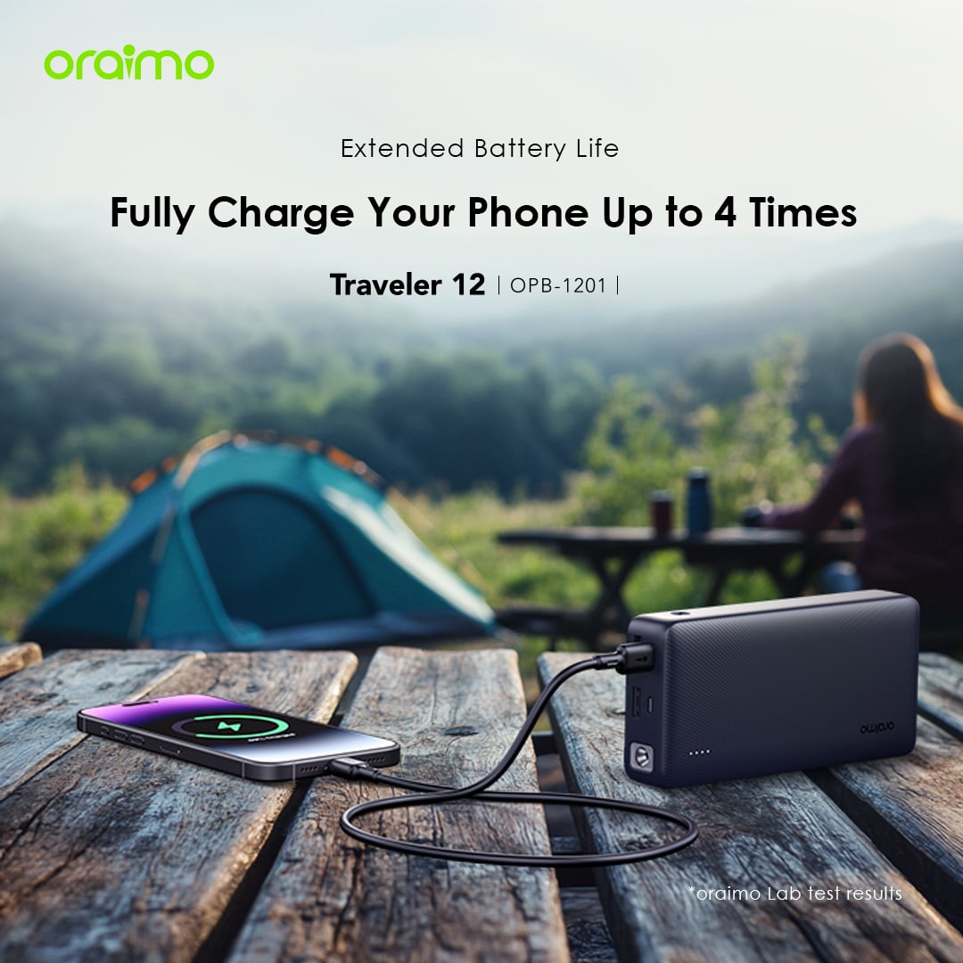 Picture of Oraimo Power Bank (OPB-1201P)- GRAPHITE BLACK
