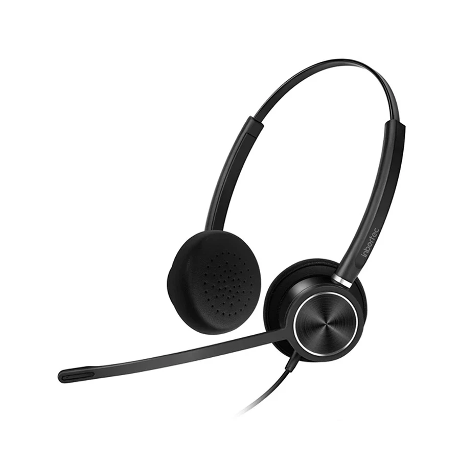 Picture of Inbertec C10DJU Duo USB & 3.5mm Jack Noise Cancelling Black Headphone