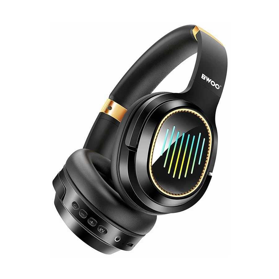 Picture of BWOO BO-BW586 RGB Over Ear Bluetooth Black Noise Cancelling Headphone