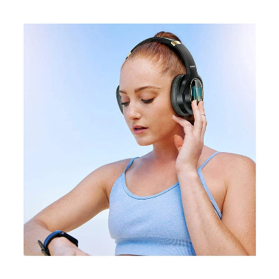 Picture of BWOO BO-BW586 RGB Over Ear Bluetooth Black Noise Cancelling Headphone