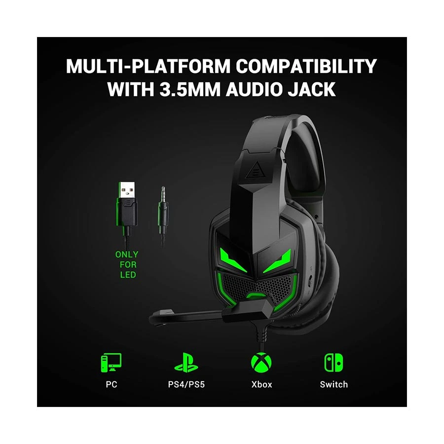 Picture of EKSA E7000 Fenrir S Black Wired Over-Ear Gaming Headphone