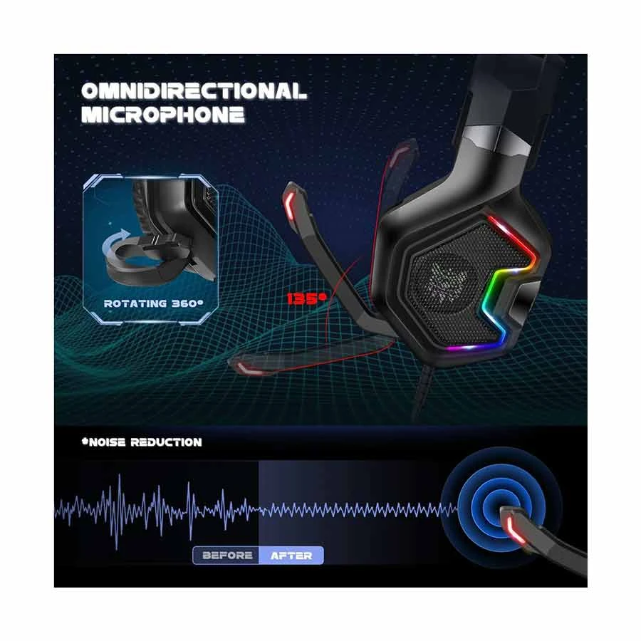 Picture of ONIKUMA K10 Pro RGB Wired Black Professional Gaming Headphone
