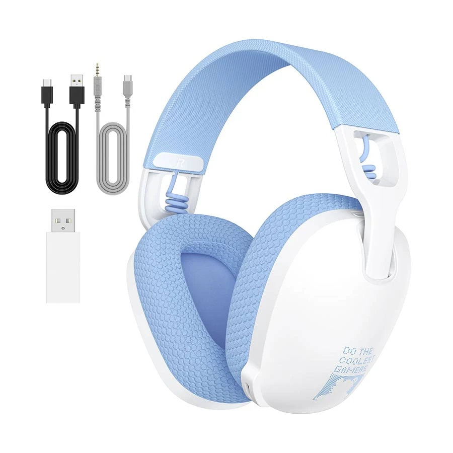 Picture of ONIKUMA B2 Tri-Mode Bluetooth White 7.1 Surround Sound Gaming Headphone