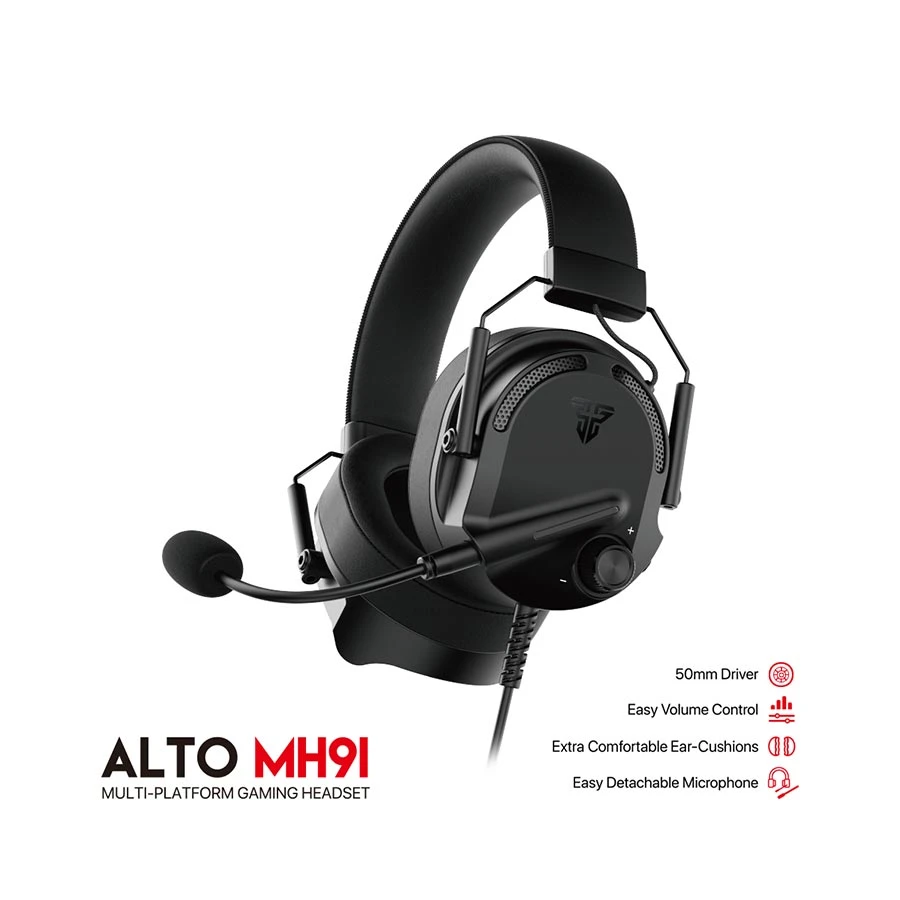 Picture of Fantech MH91 Alto Wired On-Ear Black Gaming Headphone