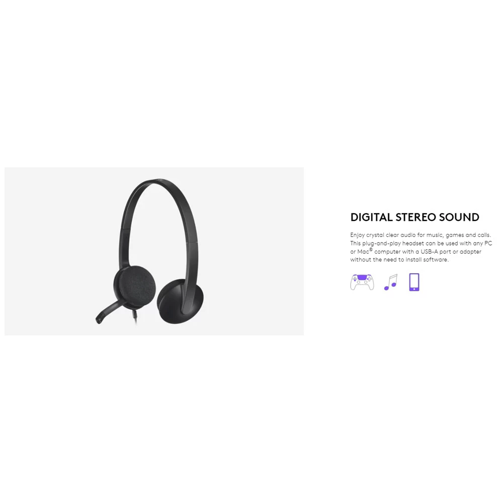 Picture of Logitech H340 USB Computer Headphone