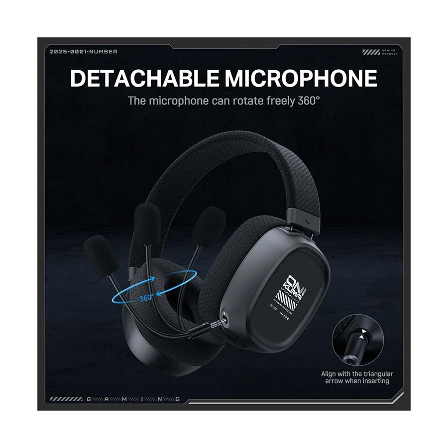 Picture of Onikuma GT839 Tri-Mode Bluetooth Black Gaming Headphone