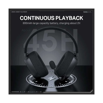 Picture of Onikuma GT839 Tri-Mode Bluetooth Black Gaming Headphone