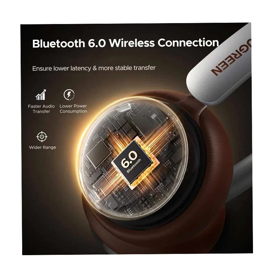 Picture of Ugreen Studio Plus HP207 ANC Brown Bluetooth Headphone