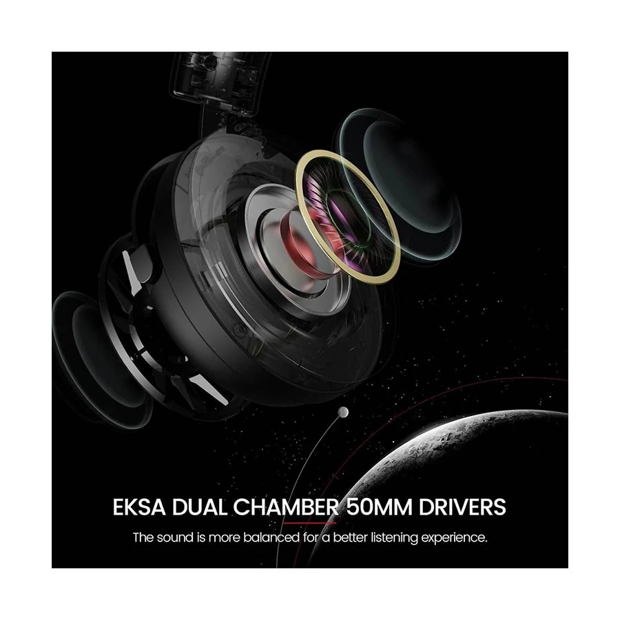 Picture of EKSA StarEngine E5000S Black Wired Over-Ear Gaming Headphone