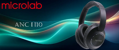 Picture of Microlab ANC H10 Active Noise Cancellation Bluetooth Black Headphone