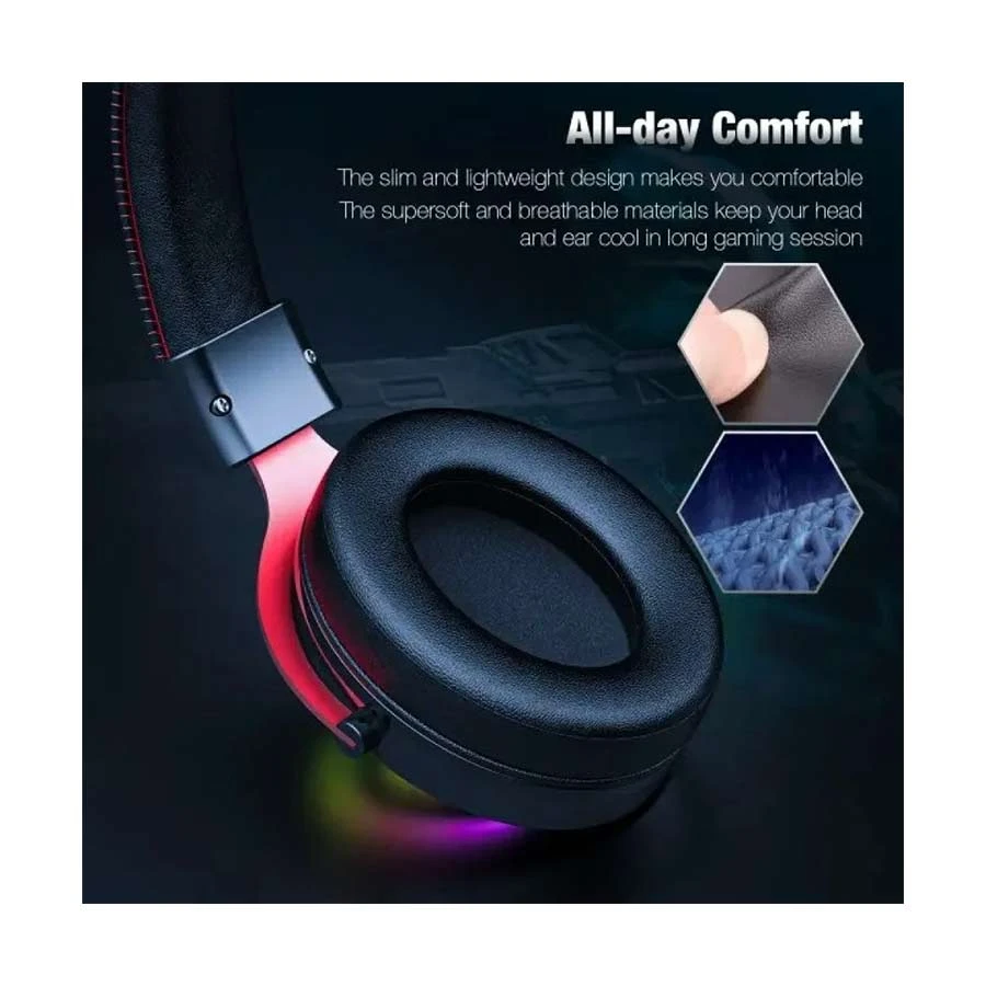 Picture of ONIKUMA X10 RGB Wired Black-Red Professional Gaming Headphone