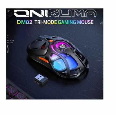 Picture of Onikuma DM02 Lightweight Honeycomb RGB Tri Mode Wireless Black Gaming Mouse