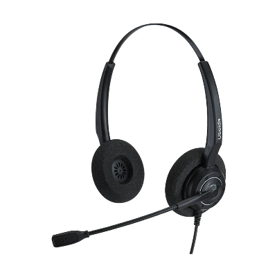 Picture of Inbertec UB200DU Duo Wired USB Noise Cancelling Black Headphone