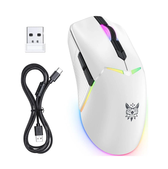 Picture of ONIKUMA CW928 RGB Tri Mode Wireless White Gaming Mouse
