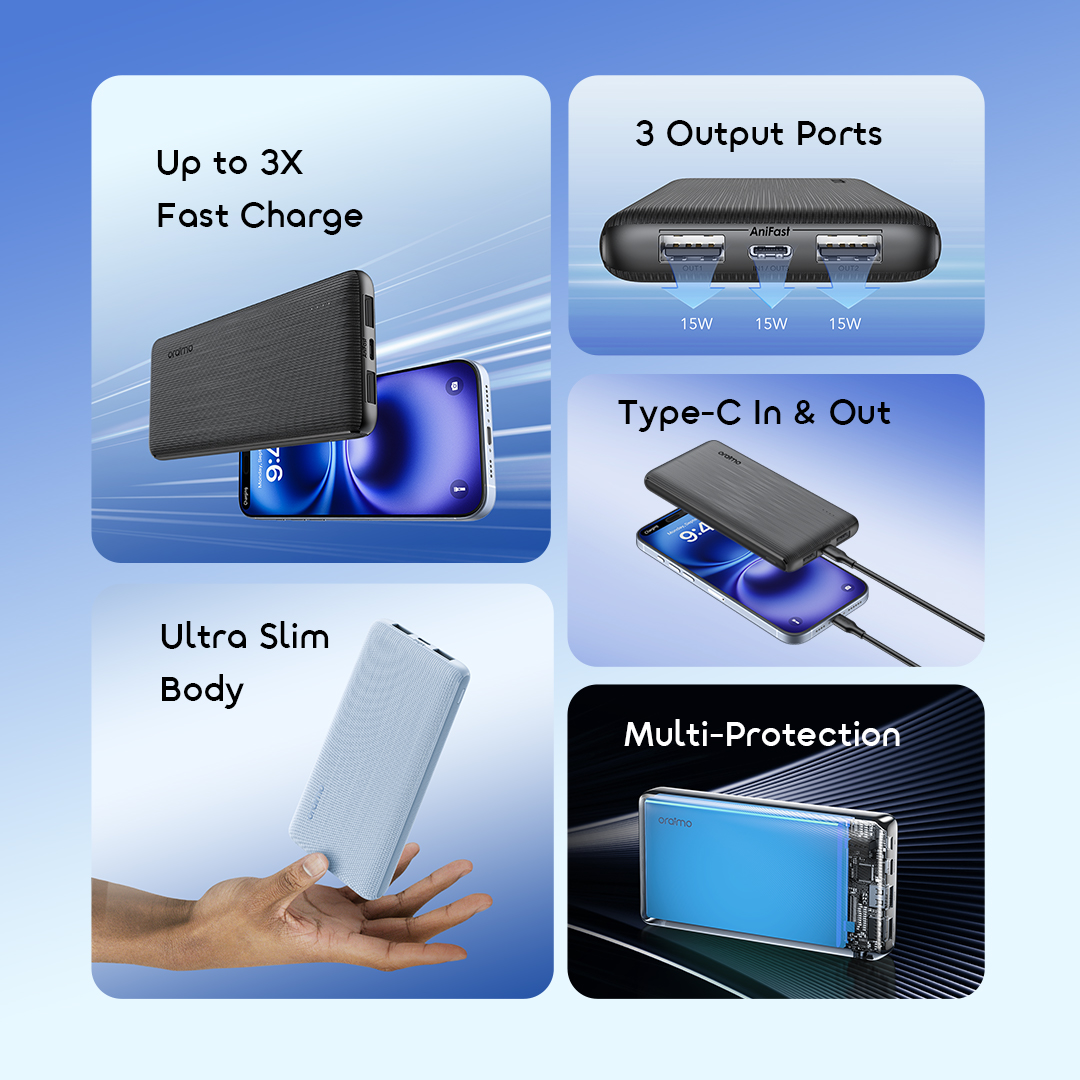 Picture of Oraimo PowerFlow B11 OPB-1102 10000mAh 15W Type C Power Bank