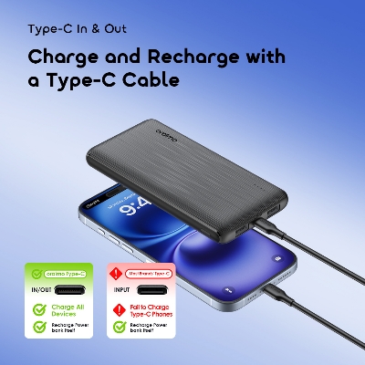 Picture of Oraimo PowerFlow B11 OPB-1102 10000mAh 15W Type C Power Bank