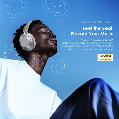 Picture of Oraimo BoomPop Pro Bluetooth Graphite Gray Over-Ear Headphone #OHP-917