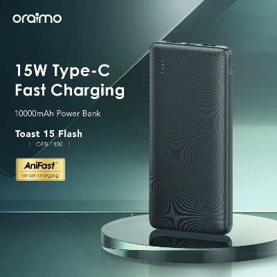 Picture of oraimo Toast 15 Flash 10000mAh Fast Charging Power Bank C (OPB-1100)