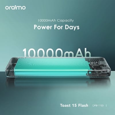Picture of oraimo Toast 15 Flash 10000mAh Fast Charging Power Bank C (OPB-1100)