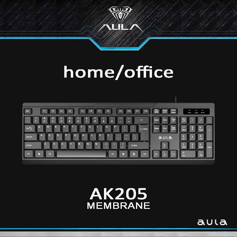 Picture of AULA AK205 Wired Black Keyboard with Bangla