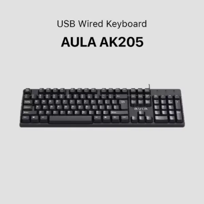 Picture of AULA AK205 Wired Black Keyboard with Bangla