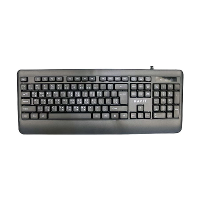 Picture of Havit KB253 Wired Black Exquisite Keyboard with Bangla