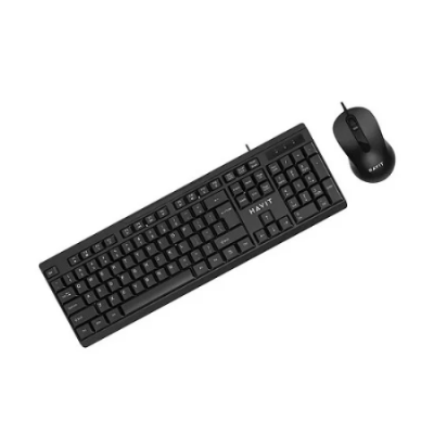 Picture of Havit KB270CM Black Wired Keyboard & Mouse Combo With Bangla