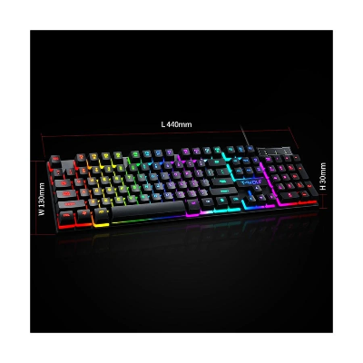 Picture of T-WOLF T20 RGB Wired Black Gaming Keyboard