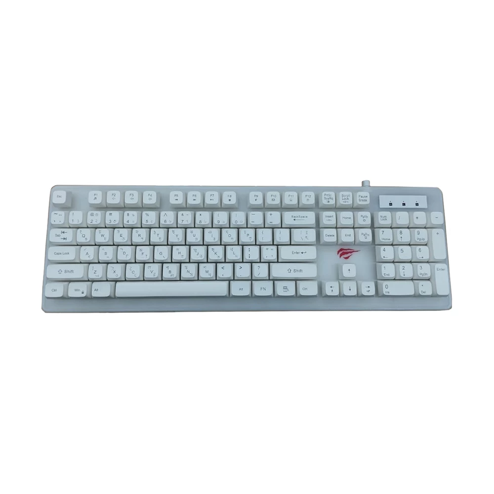 Picture of Havit KB876L USB Multi-Function Backlit White Gaming Keyboard With Bangla