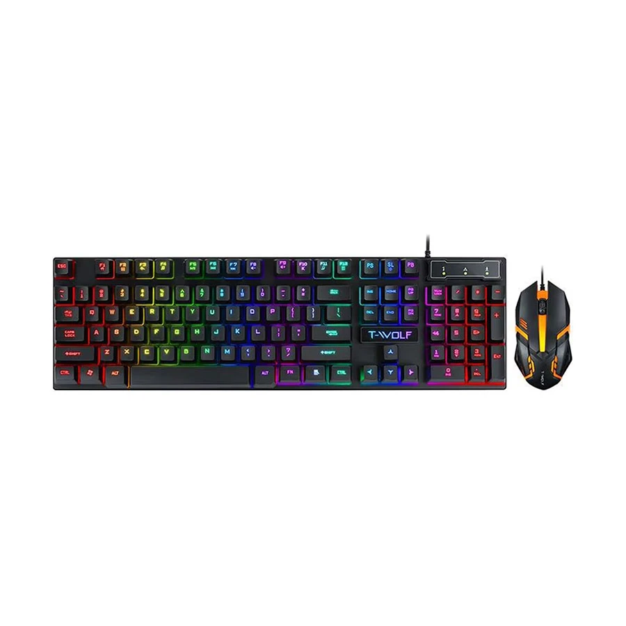 Picture of T-WOLF TF200 Black Wired Keyboard & Mouse Gaming Combo