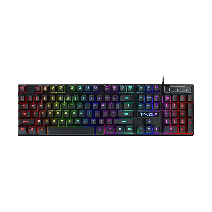 Picture of T-WOLF TF200 Black Wired Keyboard & Mouse Gaming Combo